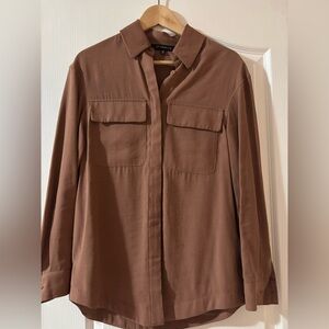 Dynamite Women's Brown Casual Button-Down Shirt